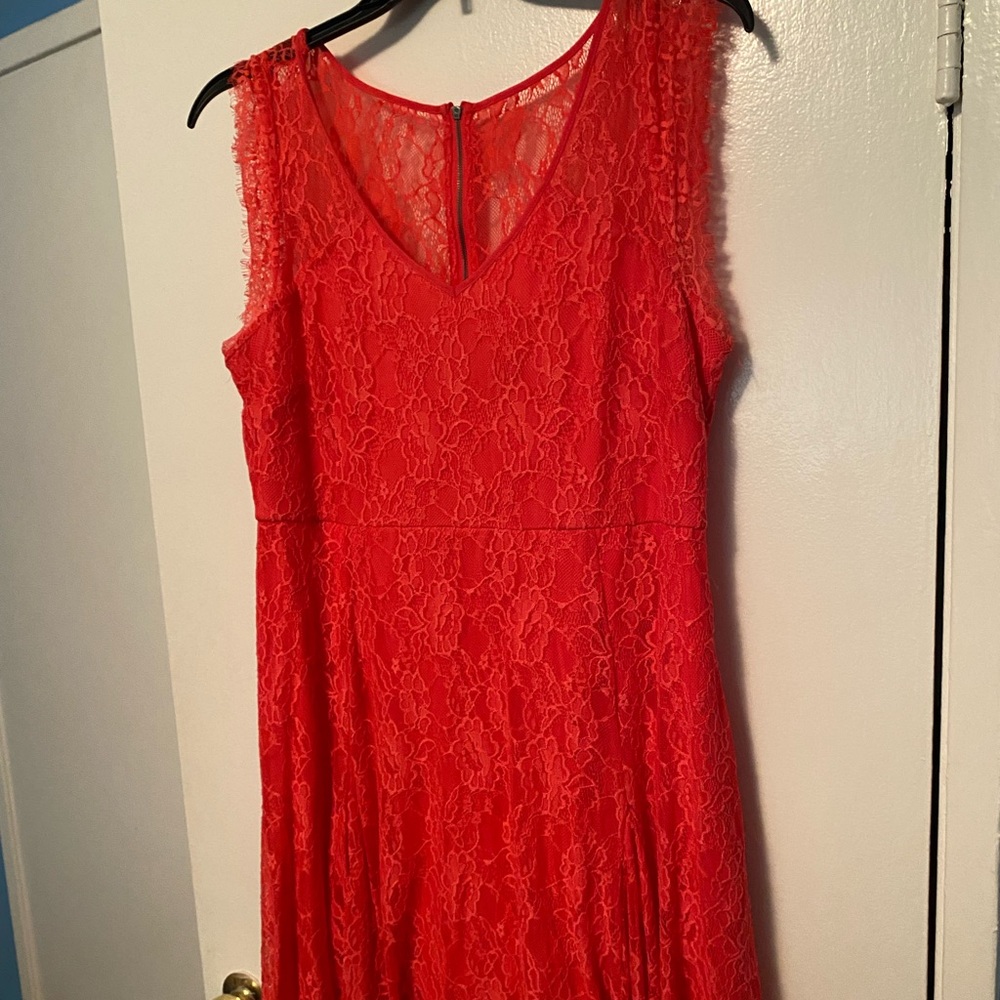 Orange lace dress